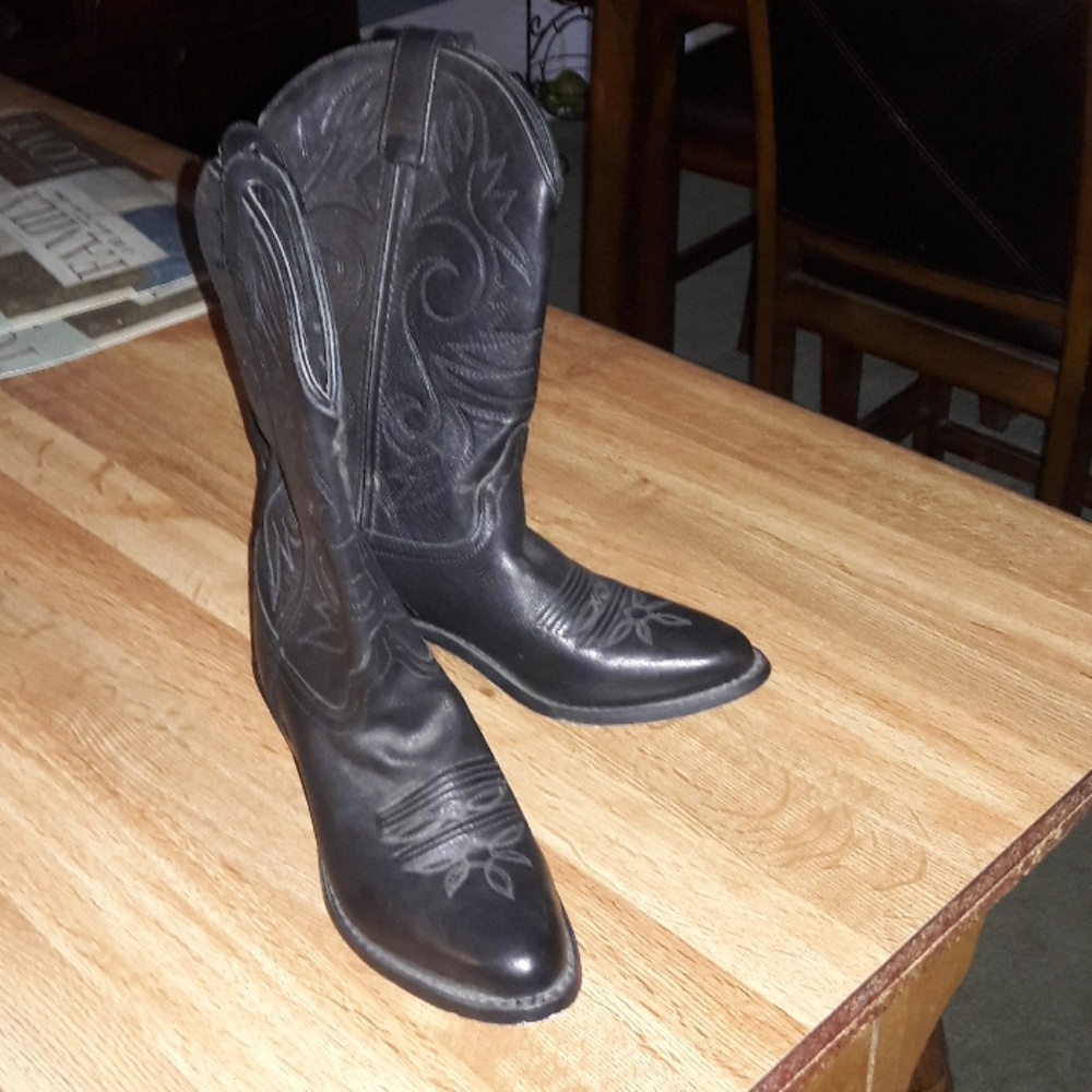 black cowboy boots